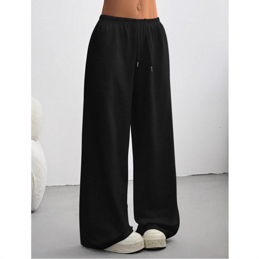 Straight-leg Minimalist Solid-color Womens Sweatpants